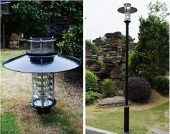 অ্যালুমিনিয়াম আউটডোর LED গার্ডেন পোল লাইট E27 IP65 550mmx550mm