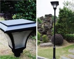 কোর্টইয়ার্ড আউটডোর LED গার্ডেন পোল লাইট লন 450mmx390mm E27 প্রতিস্থাপনযোগ্য
